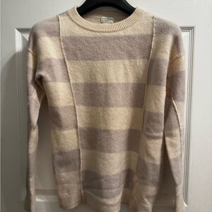 Club Monaco Cashmere Striped Crewneck Sweater